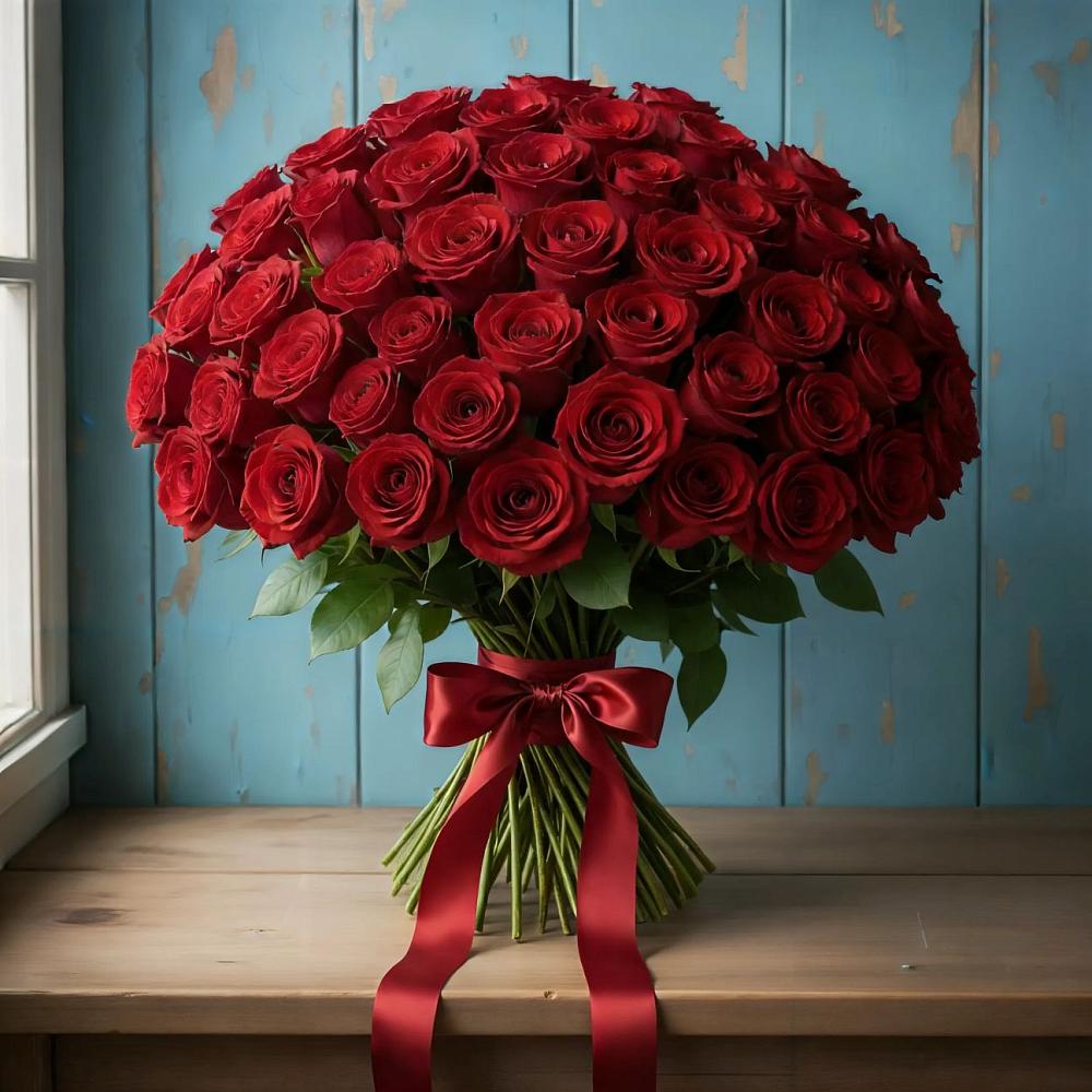 Букет Красные розы Блэк Меджик в Калиновке Курской области