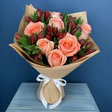 Букет цветов из:  Розы и Альстромерии #REPLACE_PRED# Калиновке Курской области