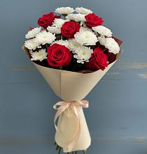 Букет цветов из:  Розы и Хризантемы в Калиновке Курской области