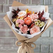 Букет цветов из:  Гвоздики, Хризантемы и Розы в Калиновке Курской области