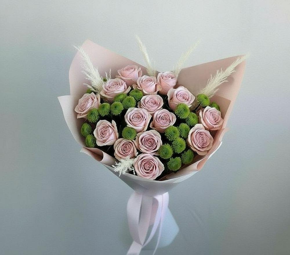 Букет цветов из: Розы и Хризантемы в Калиновке Курской области