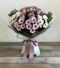 Букет цветов из:  Хризантемы и Розы в Калиновке Курской области
