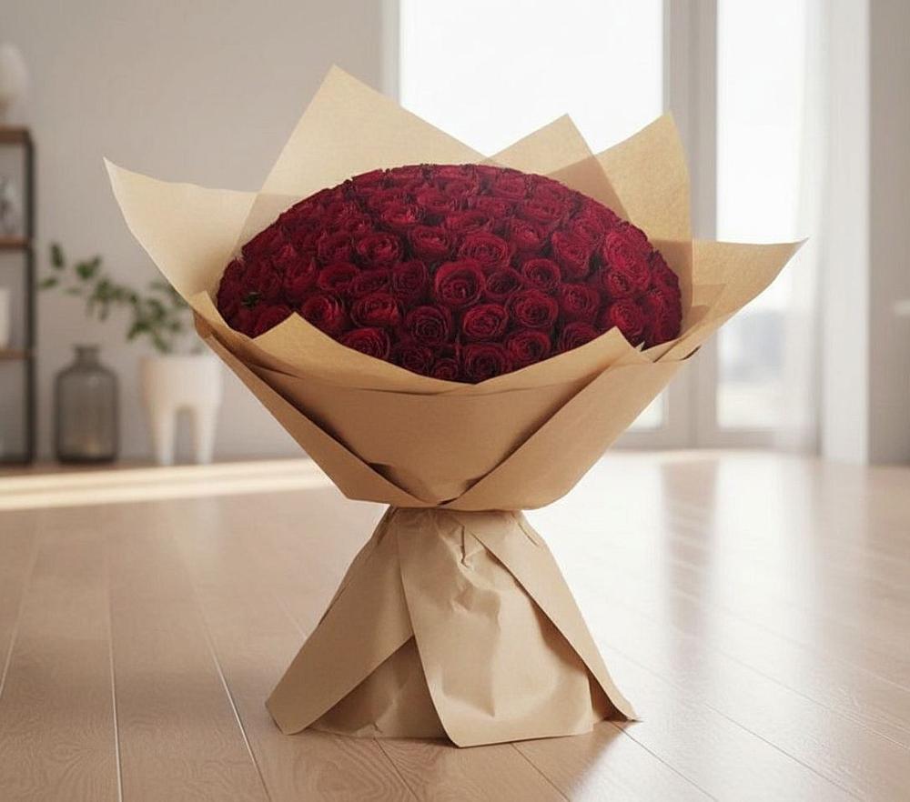 Букет 101 Красная роза в Калиновке Курской области