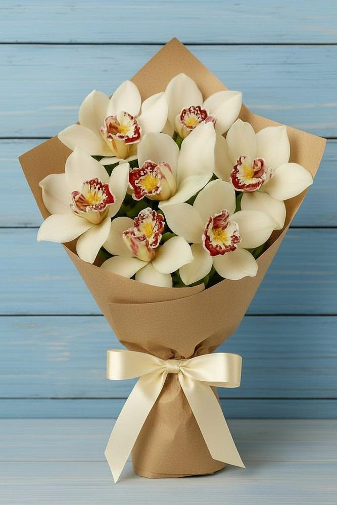 Букет цветов из: Орхидеи и Розы в Калиновке Курской области