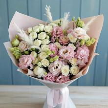 Букет цветов из:  Альстромерии и Розы в Калиновке Курской области